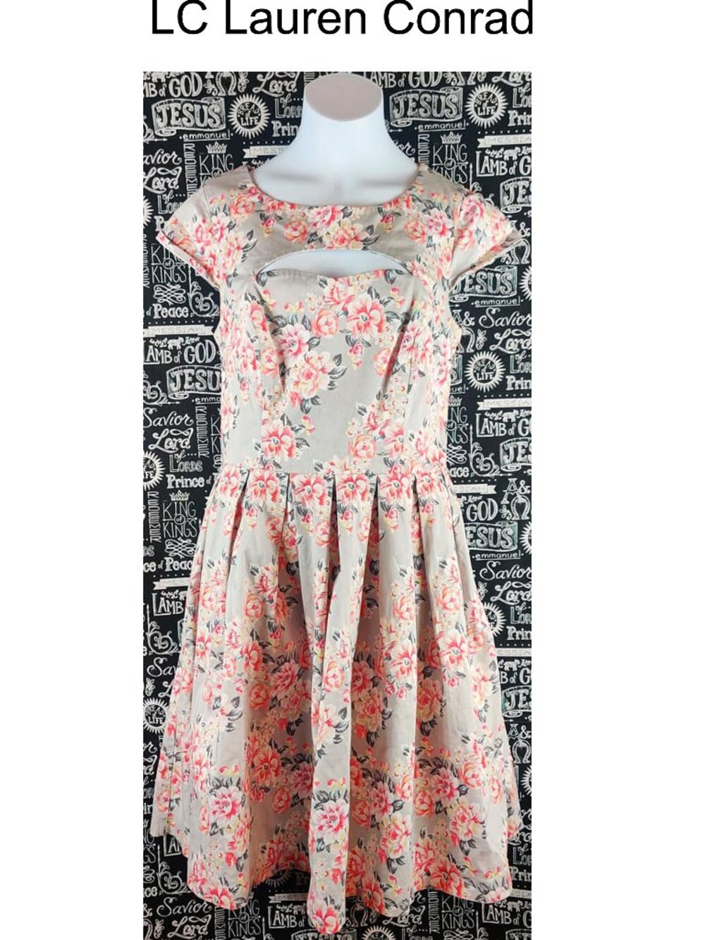 Lauren Conrad Short Sleeve Floral Dress Size 4